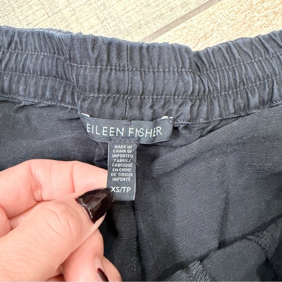 Eileen Fisher | Black Linen Pants - Picture 4 of 8